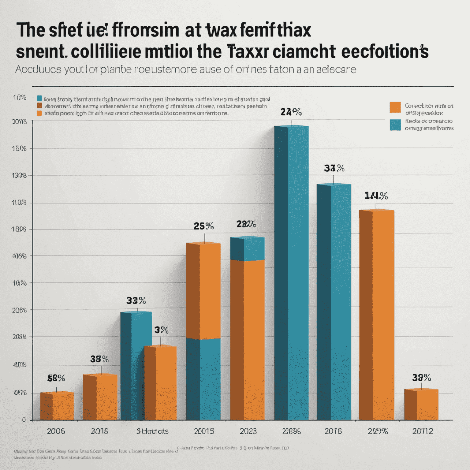 Grafik, die die Auswirkungen der neuen Steuerreform auf KMUs zeigt, mit Balkendiagrammen und Prozentsätzen